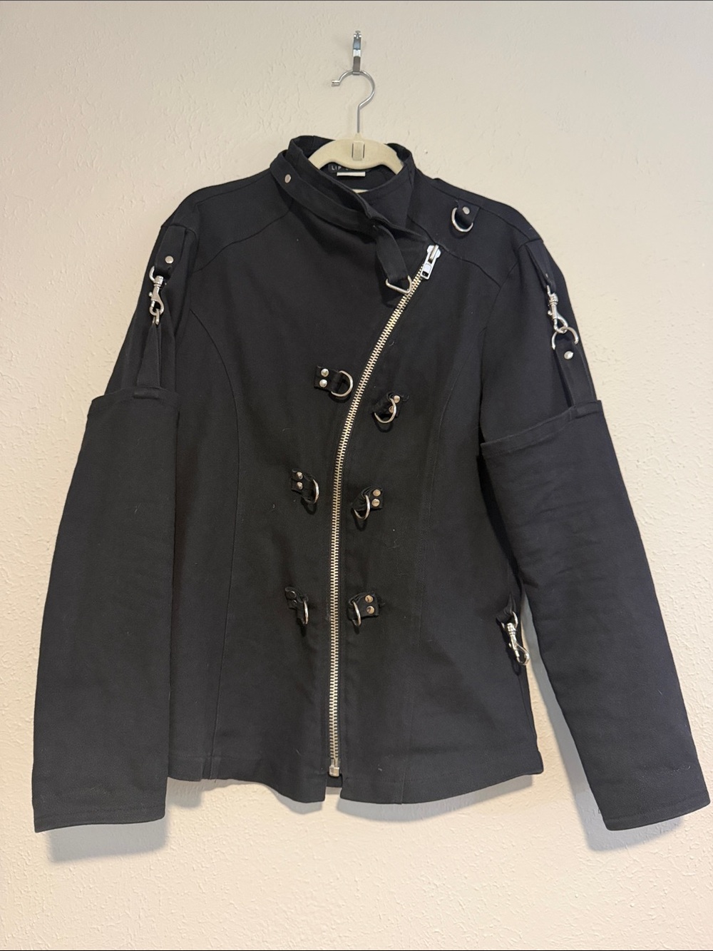 Fetish heavy canvas jacket with Buckles